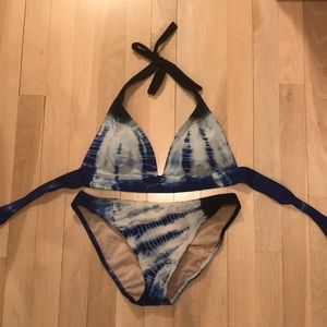 Blue tye dye bikini from Target, size M